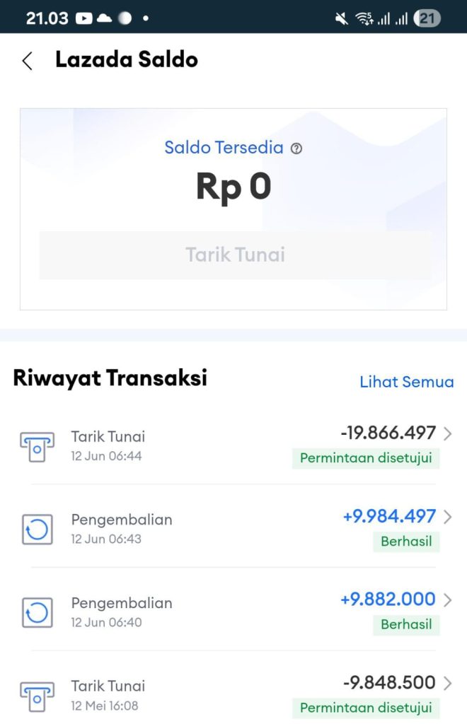 saldo refund lazada